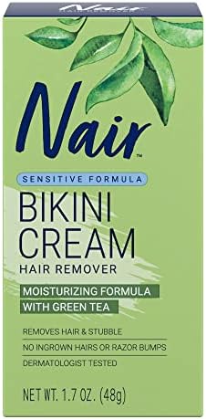 Nair Bikini Cream with Green Tea Sensitive Formula, 1.7 Ounce Nair