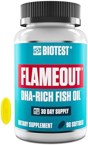 Biotest Flameout DHA-Rich Fish Oil - 4200 mg Omega-3 - Pharmaceutical Grade DHA & EPA - 90 Softgels (Мягкие капсулы) (30 Day Supply) Biotest