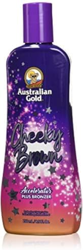 Australian Gold, CHEEKY BROWN Accelerator Dark Natural Bronzers, Tanning Bed Lotion 8.5 oz Australian Gold