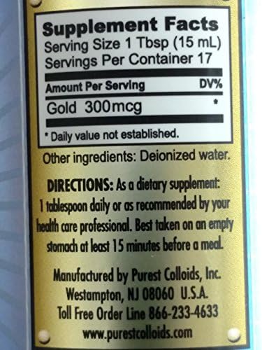 MesoGold ® 20 ppm Colloidal Gold 250 mL/8.45 Oz Purest Colloids