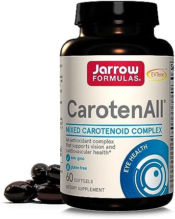 Jarrow Formulas® CarotenAll, Dietary Supplement, Antioxidant Support for Vision and Cardiovascular Health, 60 Softgels (Мягкие капсулы), Up to a 60 Day Supply Jarrow Formulas