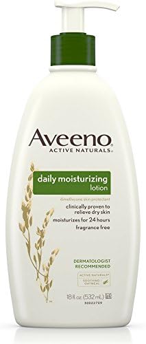 Aveeno Daily Moisturizing Body Lotion with Soothing Oat and Rich Emollients to Nourish Dry Skin, Fragrance-Free, 12 Fl Oz (Pack of 6) Aveeno