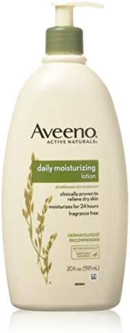 Aveeno Daily Moisturizing Body Lotion with Soothing Oat and Rich Emollients to Nourish Dry Skin, Fragrance-Free, 12 Fl Oz (Pack of 6) Aveeno