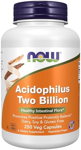 NOW Foods Supplements, Acidophilus, Two Billion, Strain Verified, Healthy Intestinal Flora*, 100 Veg Capsules (Вегетарианские капсулы) NOW Foods