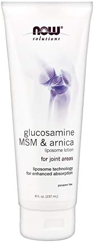 NOW Foods Solutions, Glucosamine, MSM and Arnica Liposome Lotion, For Joint Areas, Liposome Technology for Enhanced Absorption, 8-Ounce NOW Foods