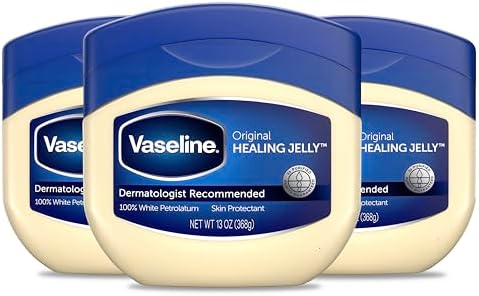 Vaseline Petroleum Jelly Original Provides Dry Skin Relief And Protects Minor Cuts Dermatologist Recommended And Locks In Moisture, 13 Ounce (Pack of 3) Vaseline