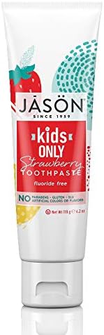 Jason Kids Only Fluoride-Free Toothpaste, Strawberry, 4.2 Oz JASON