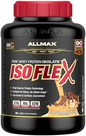 Изолят сывороточного белка ISOFLEX, 27г белка, вкус шоколадного арахиса ALLMAX Nutrition