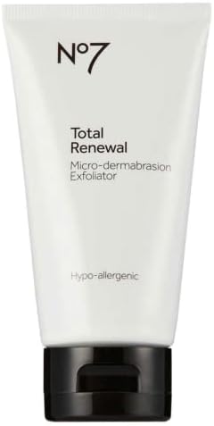 No7 Total Renewal Face Scrub - Microdermabrasion Exfoliating Face Wash & Dark Spot Corrector for Sensitive Skin - Helps to Reduce the Appearance of Fine Lines & Even Skin Tone (2.5 Oz) No7