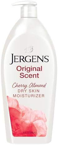 Jergens Original Scent Dry Skin Body Lotion, Hand and Body Moisturizer, Cherry Almond Essence, Dermatologist Tested, 2 Oz, Pack of 20 Jergens