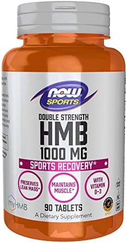 NOW Foods Sports Nutrition, HMB (β-Hydroxy β-Methylbutyrate), Double Strength 1,000 mg, 90 Tablets (Таблетки) NOW Foods