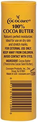 Cococare 100% Cocoa Butter Stick - All-Natural Cocoa Butter Emollient for Ultimate Skin Hydration & Protection - The Yellow Stick - (2 Pack) Cococare