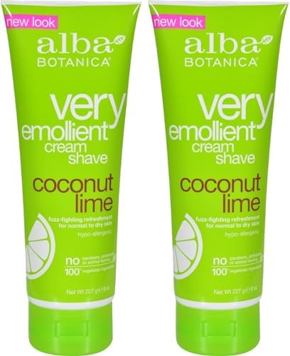 Alba Botanica Very Emollient Shave Cream Coconut Lime 8 oz (2-packs) Alba Botanica