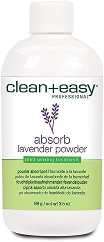 Clean + Easy Absorb Lavender Powder Pre Waxing Treatment | Moisture Absorbent Powder for Hair Removal, 3.5 oz Clean + Easy