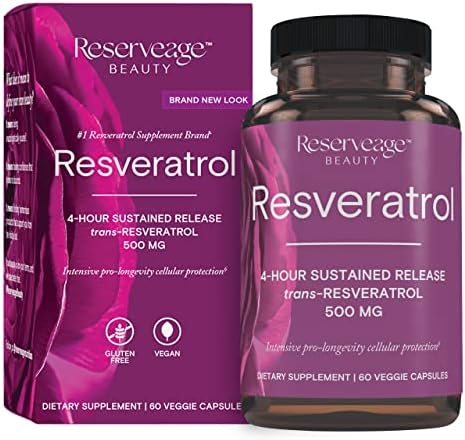 Reserveage Nutrition - Reserveage Beauty, Resveratrol 500 mg, Antioxidant Supplement for Heart and Cellular Health, Supports Healthy Aging and Immune System, Paleo, Keto, 30 Capsules (Капсулы) ReserveAge Nutrition