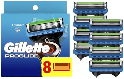 Gillette ProGlide Razor Refills for Men, 8 Razor Blade Refills Gillette