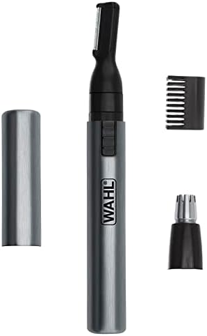 Wahl Micro Groomsman Battery Personal Trimmer for Hygienic Grooming with Rinseable, Interchangeable Heads for Eyebrows, Neckline, Nose, Ears, & Other Detailing - 05640-600 Wahl