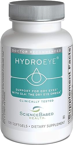 HydroEye Softgels (Мягкие капсулы) - Dry Eye Relief - Features GLA, EPA, DHA and Other Key Nutrients - 120 Count ScienceBased Health