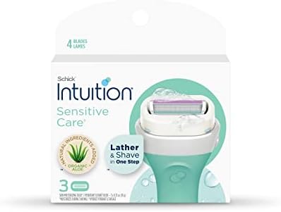 Schick Intuition Sensitive Skin Womens Razor Refills with Vitamin E & Aloe, Pack of 1(count of 3) Intuition