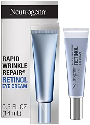 Neutrogena Retinol Eye Cream for Dark Circles, Rapid Wrinkle Repair, Daily Anti-Aging Under Eye Cream with Retinol & Hyaluronic Acid to Fight Fine Lines, Wrinkles, & Dark Spots, 0.5 fl. oz Neutrogena