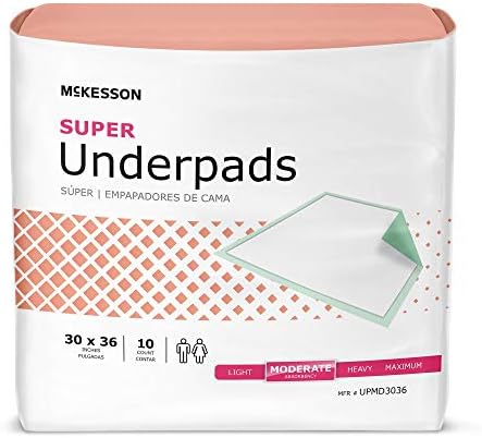 McKesson UPMD3036 Underpad, Case of 100, Green Count Mckesson