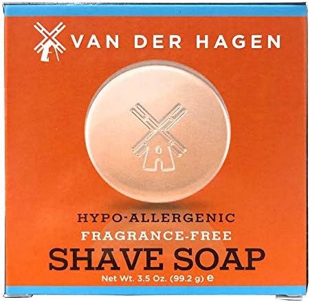 Van Der Hagen Men's Luxury Fragrance Free Shave Soap (Pack of 1) Van Der Hagen