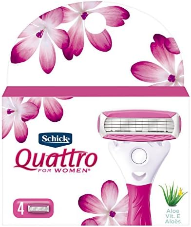 Schick Quattro Ultra Smooth Razor Blade Refills for Women Value Pack, 6 Count Schick