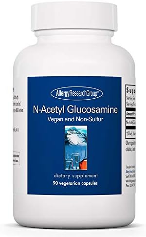 Allergy Research Group N-Acetyl D-Glucosamine 500mg - NAG Supplement, Joint Support, Glucosamine Sulfate, Joint Health Formula, Motility Activator, Vegan, Non-Sulfur, Vegetarian Capsules (Вегетарианские капсулы) - 90 Count Allergy Research Group