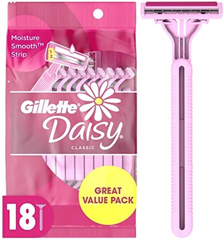 Gillette Daisy Classic Womens Disposable Razor, 18 Count Gillette