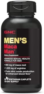 GNC Maca Man, Maca Root Arginine for Enhanced Blood Flow - 60 Vegetarian Capsules (Вегетарианские капсулы) GNC