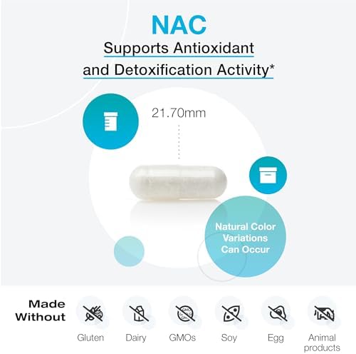 XYMOGEN NAC N-Acetyl-Cysteine 600mg - Cardiovascular, Antioxidant, Liver Detox + Immune Support Supplement - Supports Glutathione Synthesis - Non-GMO NAC Supplement (120 Capsules) XYMOGEN