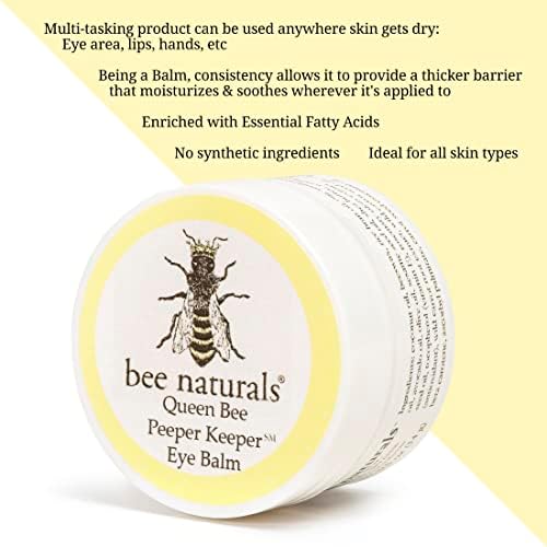 Bee Naturals Peeper Keeper Bright Eyes Firming Crème - Caffeine Enriched for Puffy Eye Reduction - Gentle Daily Use After Cleansing - Caution for Caffeine Sensitivity Bee Naturals