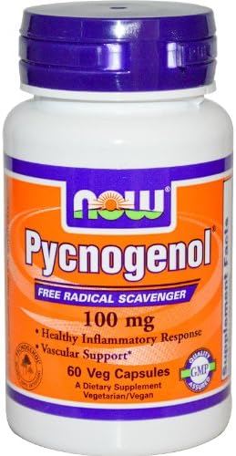 NOW Foods - Pycnogenol 100 mg. - 60 Vegetarian Capsules (Вегетарианские капсулы) NOW Foods