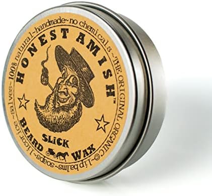 Honest Amish Slick Beard Wax - All Natural and Organic - 2 ounce Honest Amish