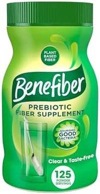 Benefiber Daily Prebiotic Fiber Supplement Powder (Порошок) for Digestive Health, Unflavored (Без вкуса) - 125 Servings (Порции) (17.6 Ounces) Benefiber