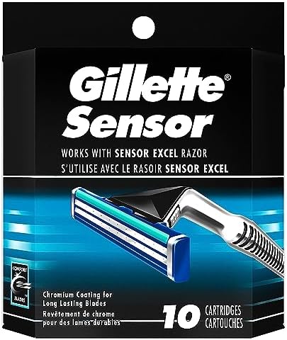 Gillette Sensor Men's Razor Blades – 10 Refills Gillette