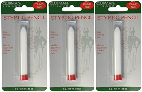 Clubman Pinaud Styptic Pencil Travel Size .33 oz (Унции) (Pack of 3) Clubman