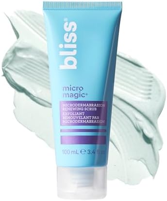 bliss Micro Magic | Skin-renewing Microdermabrasion Scrub | Straight-from-the-Spa | Tightens Pores & Brightens Skin | Paraben Free, Cruelty Free | 3.4 fl oz Bliss