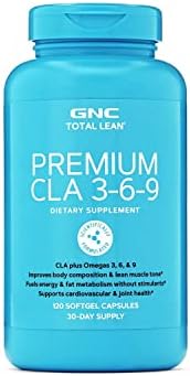 GNC Total Lean Premium CLA 3-6-9 | Improves Body Composition & Muscle Tone, Fuels Energy without Stimulants, Supports Cardiovascular & Joint Health | 120 Softgel Capsules (Капсулы) GNC