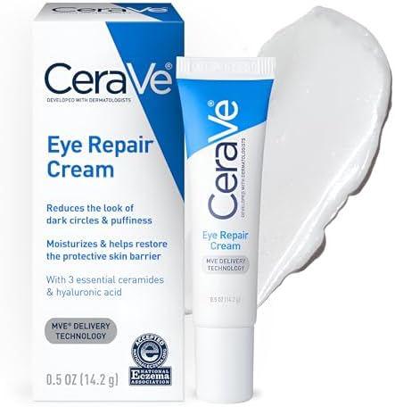 CeraVe Eye Repair Cream | Under Eye Cream For Puffiness And Bags Under Eyes | Hyaluronic Acid + Niacinamide + Marine Botanical Complex | Hydrating Eye Cream | Oil Free & Opthalmologist Tested CeraVe