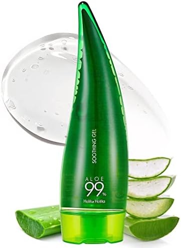 Holika Holika Aloe 99% Soothing Gel, 8.5 Ounce, 250ml - No Sticky 99% Aloe Vera Sunburn Relief - Moisturizing, Fast Absorbing for Face, Skin, Body&Hair Holika Holika