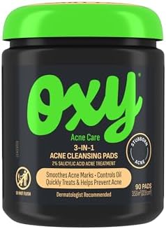 Oxy Maximum Action 3-In-1 Treatment Pads, 90 Count, Packaging may vary Oxy