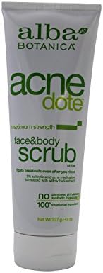 ALBA BOTANICA ACNEDOTE FACE&Body Scrub, 8 OZ Alba Botanica