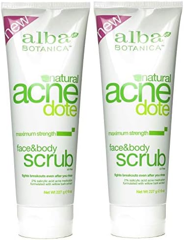 ALBA BOTANICA ACNEDOTE FACE&Body Scrub, 8 OZ Alba Botanica