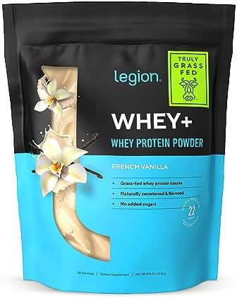 LEGION Whey+ Whey Isolate Protein Powder (Порошок) from Grass Fed Cows - Low Carb, Low Calorie, Non-GMO, Lactose Free, Gluten Free, Sugar Free, All Natural Whey Protein Isolate, 30 Servings (Порции) (Apple Pie) LEGION