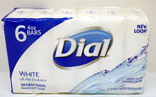 Dial White Antibacterial Soap, 4-Ounces Bars, 6 Count Dial