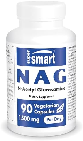 NAG-добавка 1500 мг в день (N-Acetyl Glucosamine) - Высокоусваиваемый глюкозамин - 90 вегетарианских капсул Supersmart