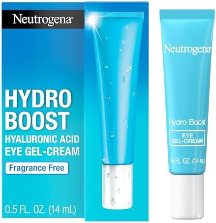 Neutrogena Hydro Boost Hyaluronic Acid Eye Gel Cream, Under Eye Cream with Hyaluronic Acid, Fragrance Free, Non-Comedogenic Moisturizer, 0.5 OZ Neutrogena