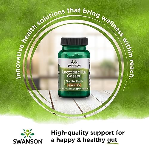 Swanson Lactobacillus Gasseri - Probiotic Supplement Supporting Digestive Health with 3 Billion CFU - Design-Release Satiety & Fat Metabolism Support - (60 Veggie Capsules (Капсулы на растительной основе)) Swanson