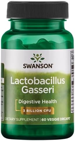 Swanson Lactobacillus Gasseri - Probiotic Supplement Supporting Digestive Health with 3 Billion CFU - Design-Release Satiety & Fat Metabolism Support - (60 Veggie Capsules (Капсулы на растительной основе)) Swanson